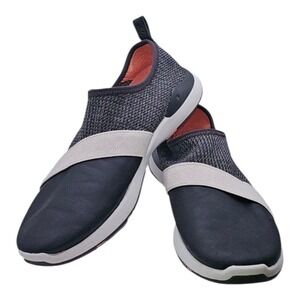 Olukai Miki Slip Sneakers Fog & Black Comfort Shoes Women's Size 10
